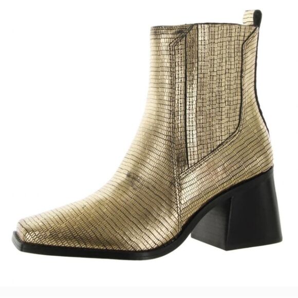 🆕👢Vince Camuto Sojetta Ankle Boots, Gold, Sz 5-1/2 - Picture 4 of 6
